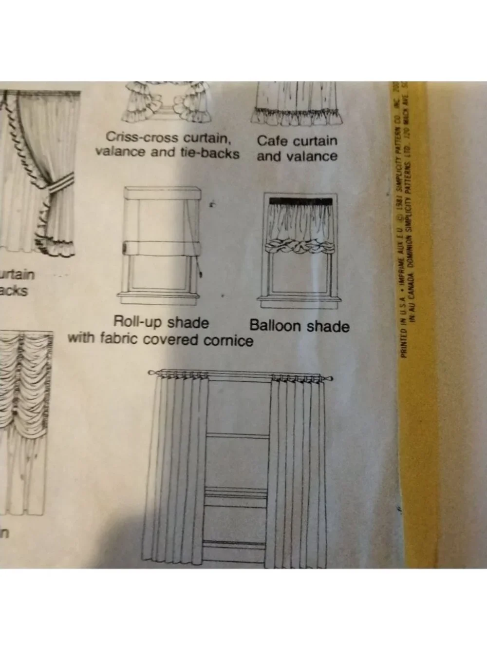 Simplicity House Sewing Pattern Window Curtains Instructions 10 Card Packet 118